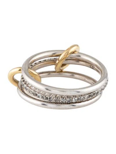 Pre-owned Spinelli Kilcollin Diamond Sonny Sg Gris Ring In Multicolor