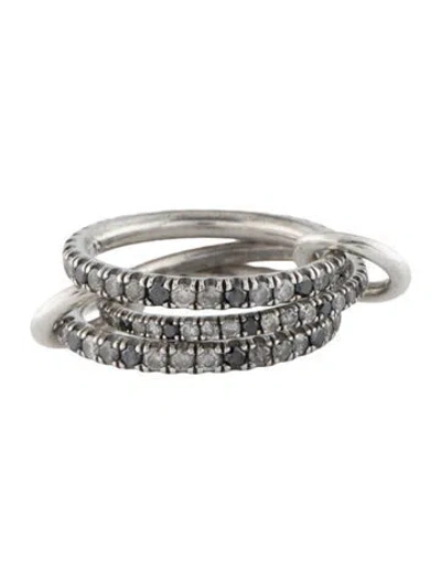 Pre-owned Spinelli Kilcollin Diamond Three-band Ring In Multi