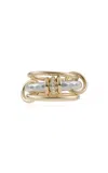 Spinelli Kilcollin Gemini 18k Yellow Gold; Sterling Silver Diamond Ring