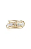 Spinelli Kilcollin Gemini 18k Yellow Gold; Sterling Silver Diamond Ring