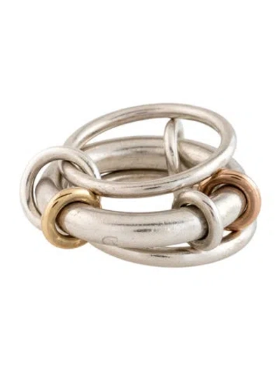 Pre-owned Spinelli Kilcollin Gemini Sg Three Link Ring In Multicolor