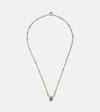 Spinelli Kilcollin Gravity 18kt Gold Chain Necklace With Diamond And Emerald In Gold