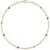 Spinelli Kilcollin Gravity Estrella Emerald Station Necklace In Metallic
