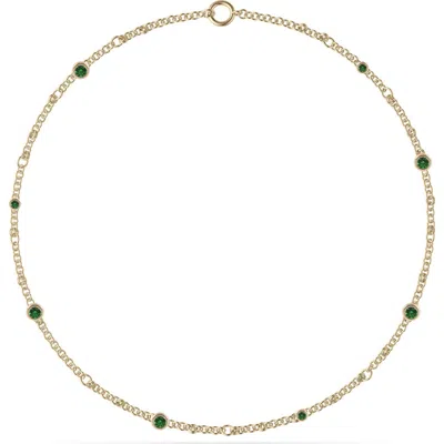 Spinelli Kilcollin Gravity Estrella Emerald Station Necklace In Metallic