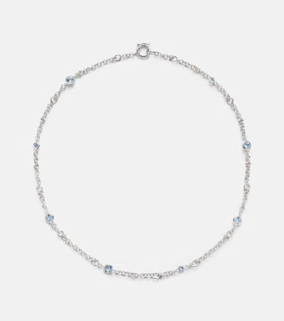 Spinelli Kilcollin Gravity Estrella Sterling Silver Necklace With Aquamarines In Silber