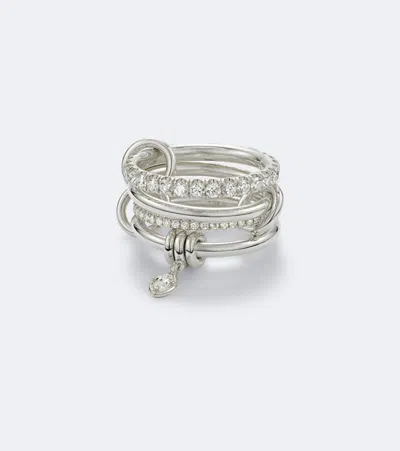 Spinelli Kilcollin Inara Heart Sterling Silver Ring With Diamonds
