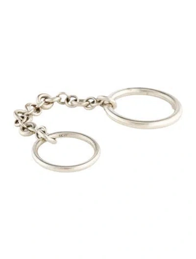 Pre-owned Spinelli Kilcollin Indus Silver Chain Ring In Multi