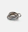 Spinelli Kilcollin Iris Sterling Silver Linked Ring With Sapphires, Aquamarine And Tanzanite In Silver