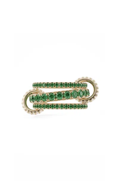 Spinelli Kilcollin Women's Isla 18k Gold Emerald And Diamond Linked Rings In Green