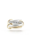 Spinelli Kilcollin Janssen Linked Diamond Ring In Gold