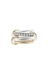Spinelli Kilcollin Janssen Linked Diamond Ring In Multi