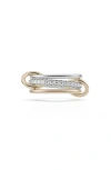 Spinelli Kilcollin Junia Diamond Pavé Linked Stack Ring In Gold