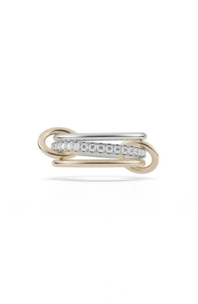 Spinelli Kilcollin Junia Diamond Pavé Linked Stack Ring In Gold