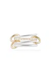 Spinelli Kilcollin Kira 18k Yellow Gold; Sterling Silver And Diamond Ring