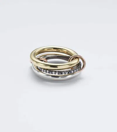 Spinelli Kilcollin Libra 18kt Gold And Sterling Silver Rings With Diamonds In Yellow Gold