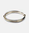 Spinelli Kilcollin Lumin Sterling Silver And 18kt Gold Linked Bangles In Gold