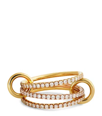 Spinelli Kilcollin Mixed Gold And Diamond Aurora Ring