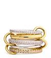 Spinelli Kilcollin Mixed Gold And Diamond Leo Petite Ring In Gold