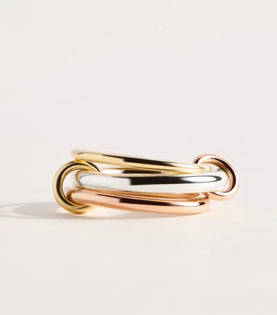 Spinelli Kilcollin Mixed Gold And Sterling Silver Capricorn Ring In Red