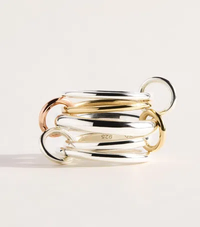 Spinelli Kilcollin Mixed Gold And Sterling Silver Leo Ring In Pattern