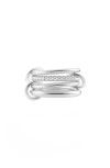 Spinelli Kilcollin Nimbus Linked Diamond Rings In Metallic