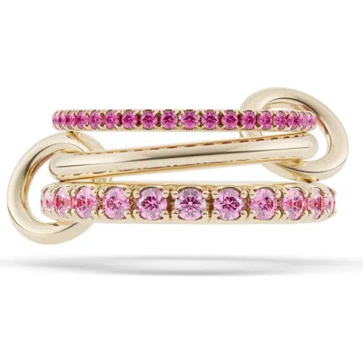 Spinelli Kilcollin Norah Rose Pavé Linked Ring In Gold