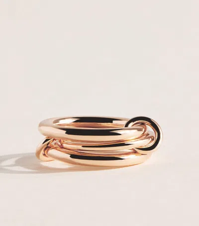 Spinelli Kilcollin Petite Rose Gold Libra Ring In White