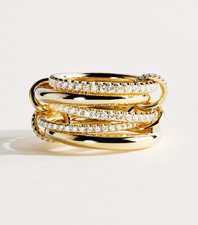 Spinelli Kilcollin Petite Yellow Gold And Diamond Aquarius Ring