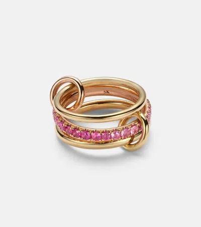 Spinelli Kilcollin Petunia 18kt Gold And 18kt Rose Gold Ring With Sapphires