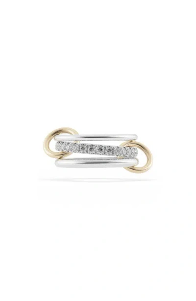 Spinelli Kilcollin Petunia Diamond Link Ring In Metallic