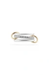 Spinelli Kilcollin Women's Petunia 18k Gold Sterling Silver And Diamond Linked Rings In Silver/gold/pave