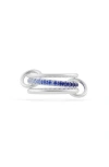 Spinelli Kilcollin Sterling Silver Blue Sapphire Ring In Metallic