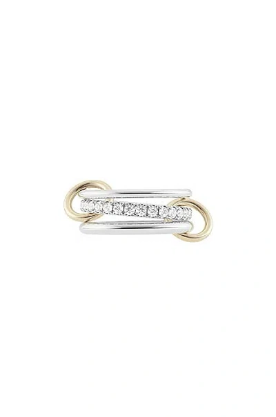Spinelli Kilcollin Petunia Ring In Sterling Silver  18k Yellow Gold  & Grey