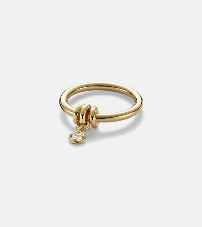 Spinelli Kilcollin Pia 925 Sterling Silver And 18kt Gold Ring With Diamond