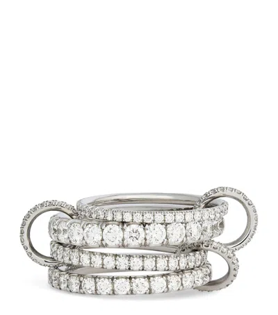 Spinelli Kilcollin Platinum And Diamond Alix Ring In Metallic