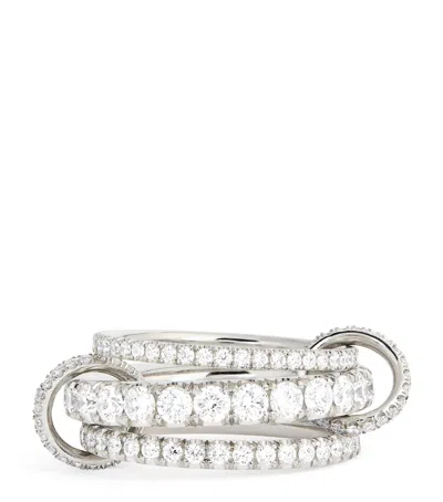 Spinelli Kilcollin Platinum And Diamond Junia Ring In Metallic