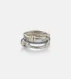 Spinelli Kilcollin Raneth Sterling Silver Ring With Sapphires And Diamonds In Silver