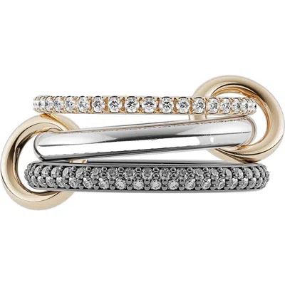 Spinelli Kilcollin Scorpio Gris Linked Diamond Ring In Multi