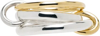 Spinelli Kilcollin Silver & Gold Scorpio Sg Ring In Yellow Gold / Silver