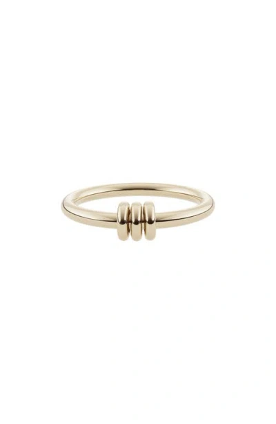 Spinelli Kilcollin Sirius Mixed Metal Linked Ring In Gold
