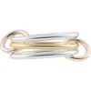 Spinelli Kilcollin Solarium Mix Linked Rings In Silver/yellow Gold/rose Gold
