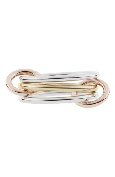 Spinelli Kilcollin Solarium Mixed Metal Linked Rings In Ss/yg/rg