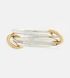 Spinelli Kilcollin Solarium Sg 18kt Gold And Sterling Silver Linked Rings In Silver
