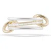 Spinelli Kilcollin Sonja Mixed Metal Linked Rings In Silver