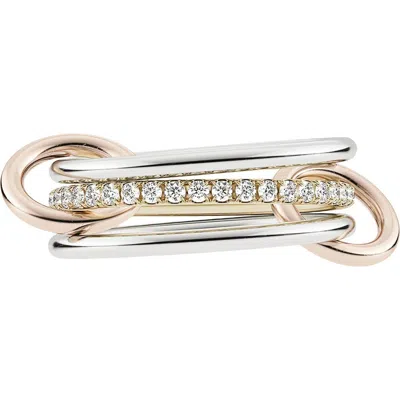 Spinelli Kilcollin Sony Linked Diamond Ring In Silver