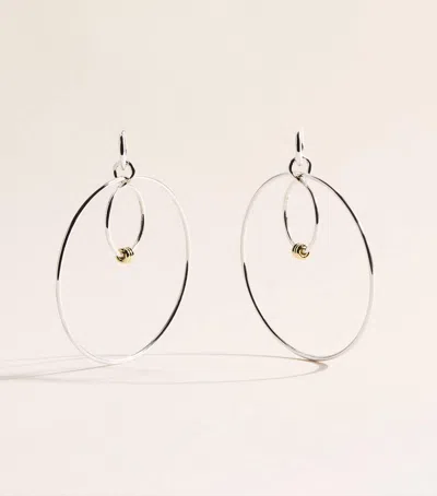 Spinelli Kilcollin Sterling Silver And Yellow Gold Echo Hoop Earrings In Metallic