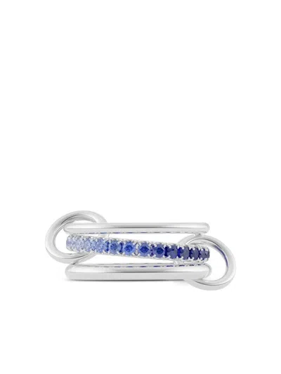 Spinelli Kilcollin Sterling Silver Blue Sapphire Ring In Metallic