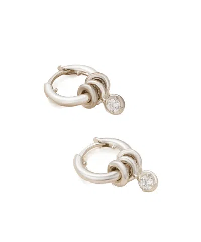Spinelli Kilcollin Zahra Sterling Silver Diamond Hoop Earrings