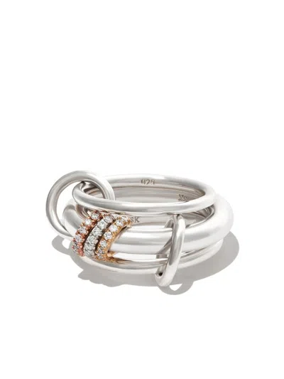 Spinelli Kilcollin Gemini 18kt Gold And Silver Diamond Ring