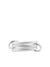 Spinelli Kilcollin Sterling Silver Solarium 3-link Ring In Metallic